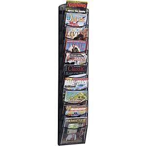 Helit Display De Pared Mesh Negro Con 10 Compartimentos Para 50