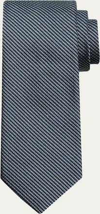 Brioni Mens Micro-Jacquard Silk Tie