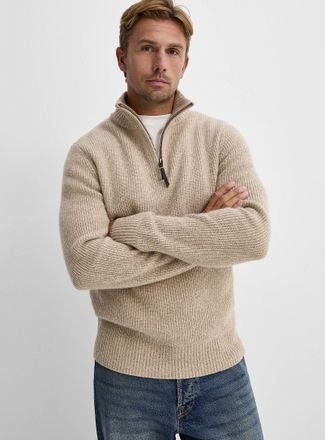 Rodd & Gunn Mens Zip-neck rib-knit sweater