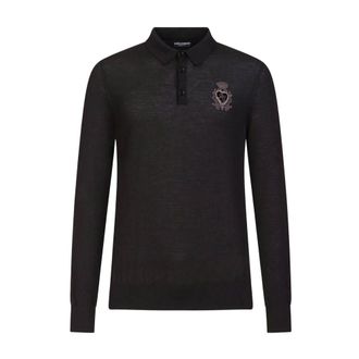 Dolce & Gabbana Polo Shirts, male, Black, Size: S Stylish Polo Shirt