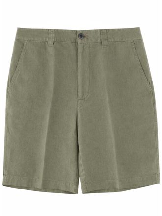 120% Lino Tailored Linen Mid-Length Shorts