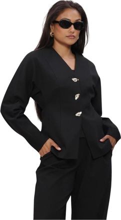 Modstr&ouml;m Doritmd Blazer - Dames - Jassen - Zwart - Maat: S Leer