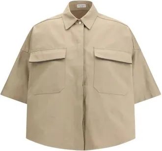 Brunello Cucinelli Donna, Camicette, Beige, S, new