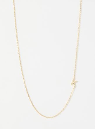 Midi34 Womens Alpha minimalist necklace
