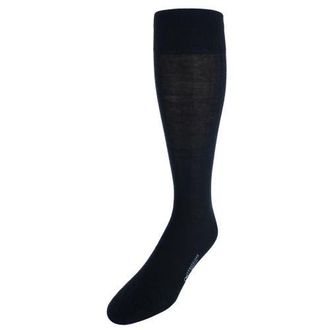Trafalgar Store Sutton Fine Merino Wool Solid Color Ribbed Socks in Black at Nordstrom