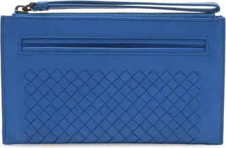 Bottega Veneta Blue Intrecciato Clutch Bag (Pre-Owned)