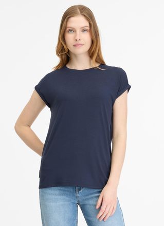 Ragwear T-Shirt RAGWEAR DIONA B, Damen, Gr. XS (34), schwarz (midnight), Jersey, Obermaterial: 48% Viskose, 47% Polyester, 5% Elasthan, unifarben, regular fit
