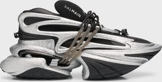 Balmain Mens Unicorn Neoprene Glitter Fashion Sneakers