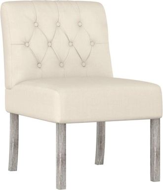 vidaXL Slipper Chair LinenButton Design Vidaxl