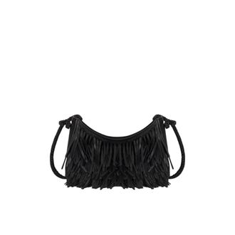Dragon Diffusion Bolso de Hombro con Flecos - Bags - Mujer - Negro - ONE SIZE