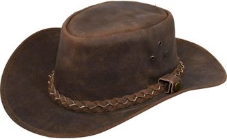 Infinity Leather Cowboy Outback Real Vintage Leather Aussie Bush Hat