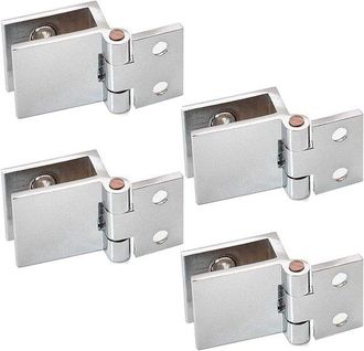 OEM Kit De Bisagras Pivotantes Ajustables Para Vidrio De Ducha, 4 Piezas, Apto Para Vidrio De 5-8 Mm, Ideal Para Armarios De Ba&ntilde;o Y Montaje En Pared