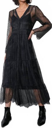 Greylin Emma Button Up Dress In Black