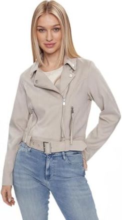 Guess beige leather jacket on sale