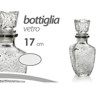 Trade Shop 6pcs Whisky Botella De Licor De Vidrio Tap&oacute;n Herm&eacute;tico 250ml 17cm 773099