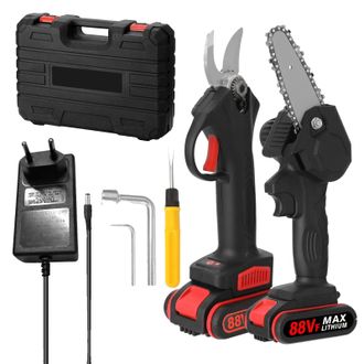 OEM Juego De Motosierra El&eacute;ctrica Inal&aacute;mbrica Y Tijeras De Podar, Dise&ntilde;o Ergon&oacute;mico