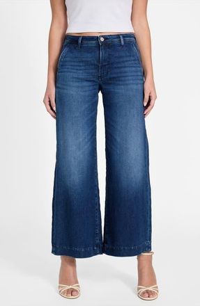 Guess Zoya Crop Wide Leg Jeans in Cheval at Nordstrom, Size 31 X 32