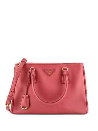 Prada Double Zip Lux Saffiano Leather Small tote bag - Pink