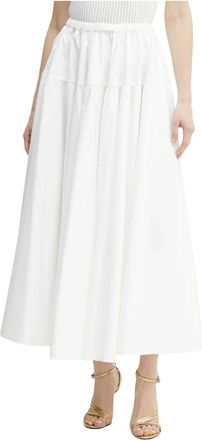 Patou Falda Midi de Algod&oacute;n - Skirts - Mujer - Blanco - S