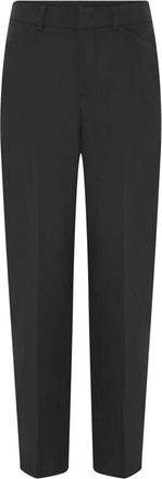 C.Ro Klassieke zwarte slim-fit broek - Dames - Slim Fit Broeken - Zwart - 3XL - Polyester - Broeken