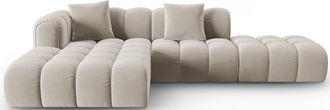 CXL by Christian Lacroix 4-Sitzer Designer Ecksofa Clotilde mit Eckteil links und Ottomane rechts - Samtbezug