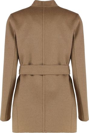 Max Mara Womens Draped Jacket Camel Beige