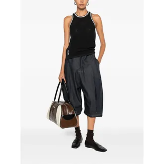 adidas Ribbed Cotton-Blend Tank Top - Black