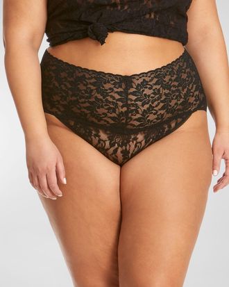 Hanky Panky Plus Size Floral Lace V-Kini Briefs