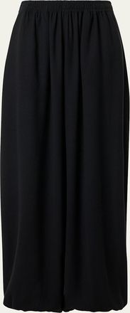 Akris Viscose Crepe Wide-Leg Pull-On Balloon Pants