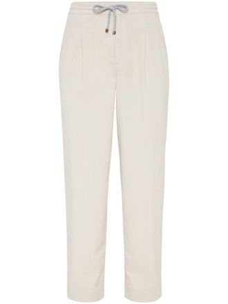 Brunello Cucinelli Broek met geplooid detail - Beige