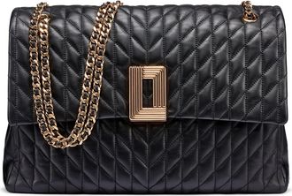 Karl Lagerfeld Lafayette Jumbo Shoulder in Black/gold at Nordstrom