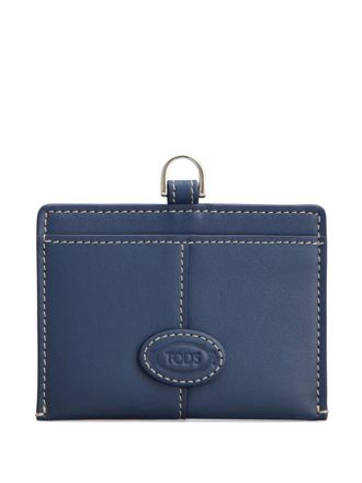 Tod's logo calfskin cardholder - men - CALFSKIN - One Size - Blue
