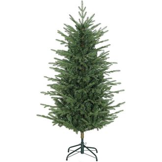 HOMCOM Homcom &Aacute;rbol De Navidad Artificial 150 Cm, &Aacute;rbol De Navidad Con 1186 Ramas Densas, Soporte Met&aacute;lico Plegable, F&aacute;cil Montaje, Para Interior, Verde