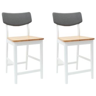 vidaXL Sillas De Comedor 2 Pcs 48 X 49 X 95 Cm Madera De Caucho S&oacute;lido Vidaxl