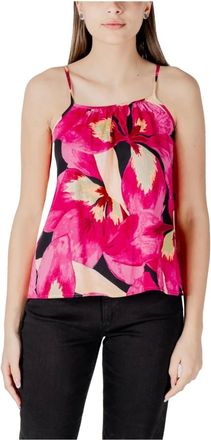 Only Sleeveless Tops, female, Multicolor, Size: L Floral Strappy Square Neck Top