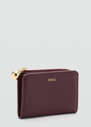 Mango Portafoglio piccolo mini perline bordeaux - Donna - Taglia unica - MANGO
