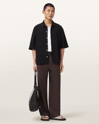 AllSaints Stallone Oversized Short Sleeve Shirt