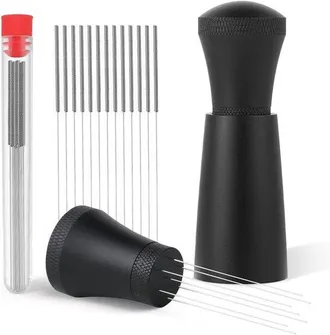 OEM Dispensador De Espresso Desmontable: Dispensador De Caf&eacute; De Aluminio Con Soporte Y 7 Agujas, Apto Para Baristas (incluye 13 Agujas De Repuesto)