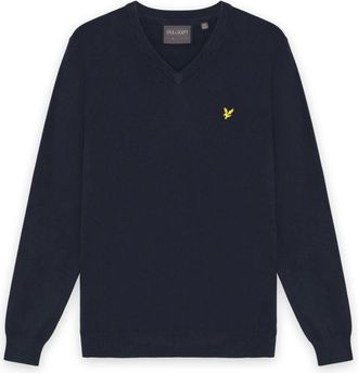 Lyle & Scott Truien & Vesten, Heren, Blauw, 2Xl, Wol, Golf V Neck Pullover