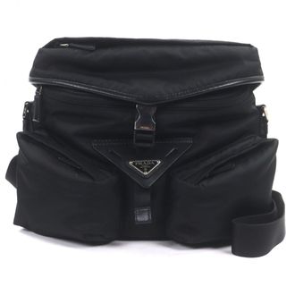 Prada Black Nylon Leather Shoulder Bag (Pre-Owned)