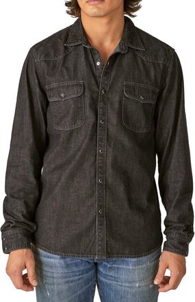 Lucky Brand Sawtooth Denim Snap-Up Western Shirt in Alverson at Nordstrom, Size Medium
