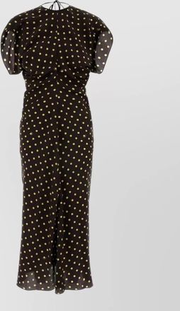 Marni crepe midi dress polka dots back tie
