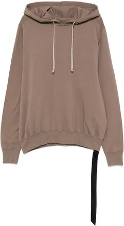 Rick Owens Felpa in cotone con cappuccio - Marrone