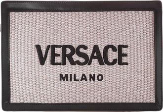Versace Milano Raffia Clutch Bag