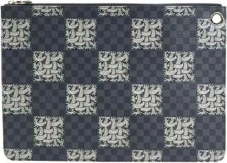 Louis Vuitton Pre-owned Clutches, male, Black, Size: ONE SIZE Pre-owned Damier Graphite Clutch Bag