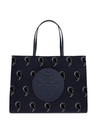 Tory Burch Ella shopper met paisley-print en Double T-patroon - Blauw
