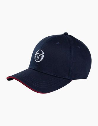 Sergio Tacchini Mens Sergio Tacchini Cortona Peaked Cap Maritime Blue/White - Navy - Size: ONE size