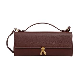 Patrizia Pepe Tassen, Dames, Bruin, ONE Size, Leer, Crossbody Tas
