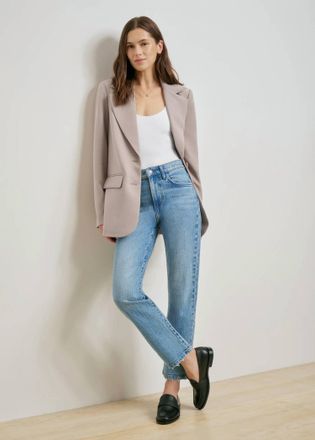 Favorite Daughter The Dot Mid Rise Straight Jeans In Westminster