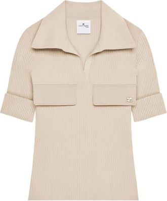 Courr&egrave;ges Donna, Maglie, Beige, M, new
